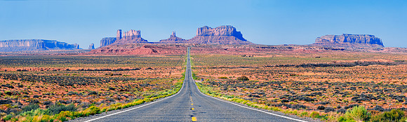Straße zum Monument Valley, Mexican Hut, Utah, USA