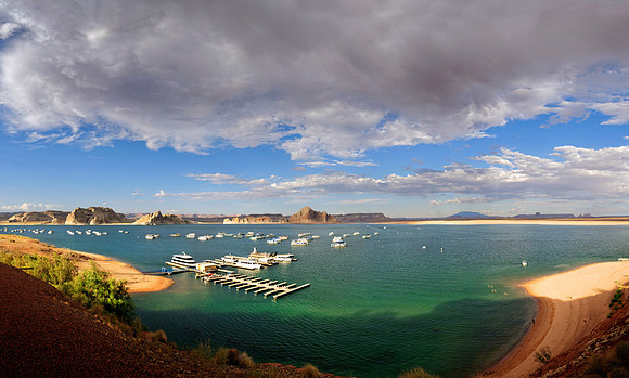 Lake Powell mit Rainbow Bridge, Page, Arizona, USA