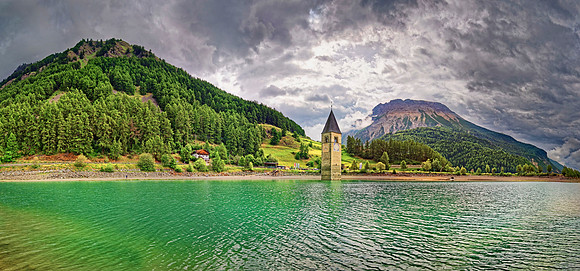 Kirchturm im Reschensee