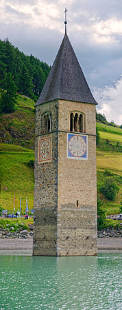 Kirchturm im Reschensee